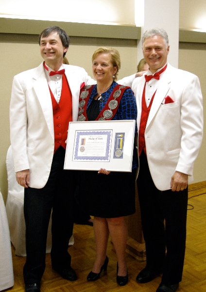 Accepting 2010 Medal of Merit from Mayor Debbie Amaroso - May 7 2011